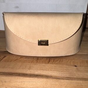 Chloe Tan Suede Sunglasses Case Holder